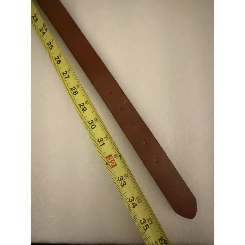 VTG Genuine Leather Brown Western Belt L